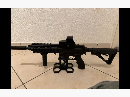 HK416C Airsoft inclusief geluiddemper & 2 magazijnen