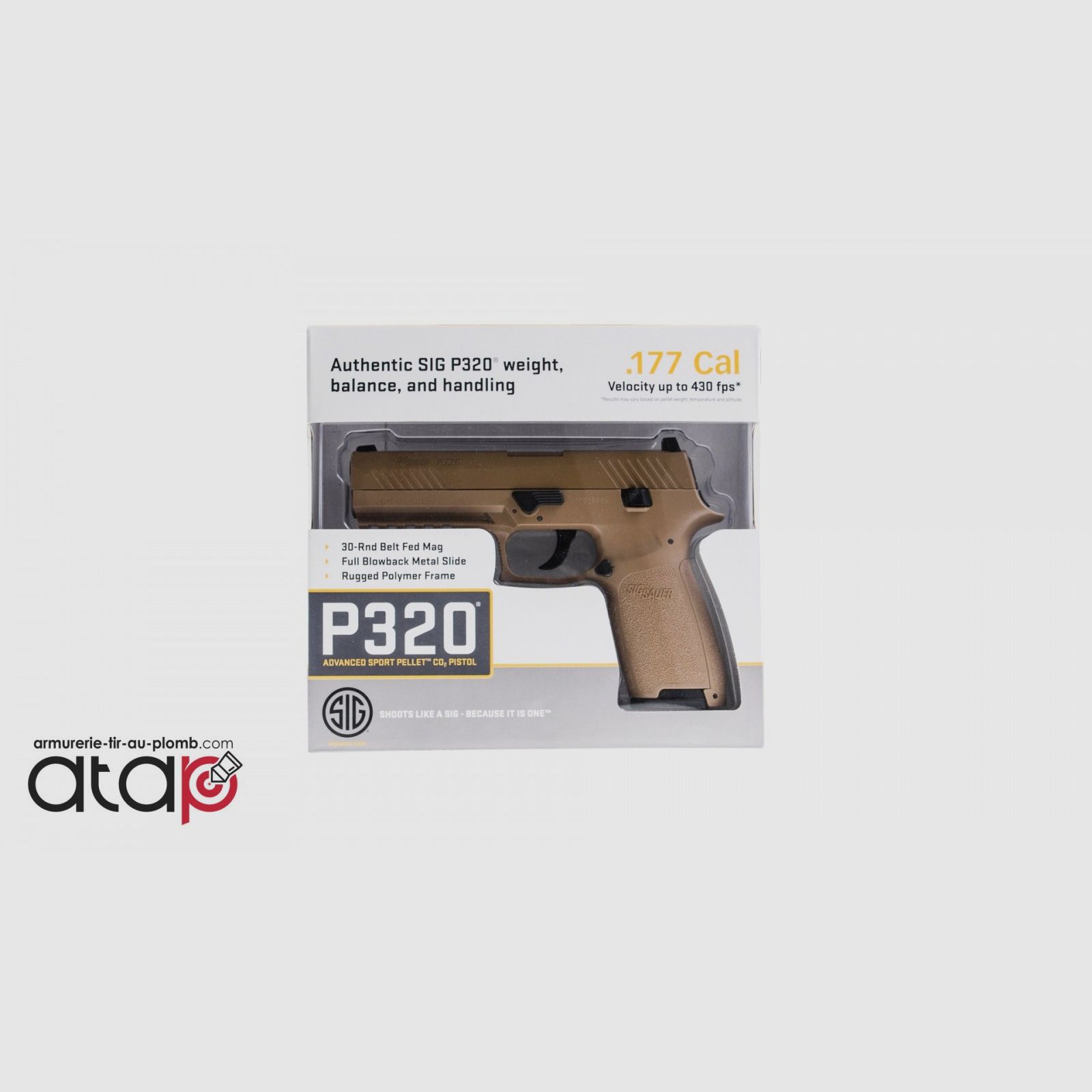 Sig Sauer P320 Luftgewehr und BB 4,5 mm 20 Schuss Schwarz oder Tan, Bild 11 von 12