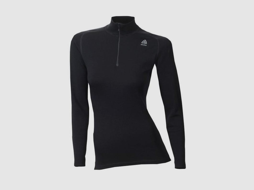 Aclima WarmWool Mock Neck Woman Jet Black, billede 1 af 2