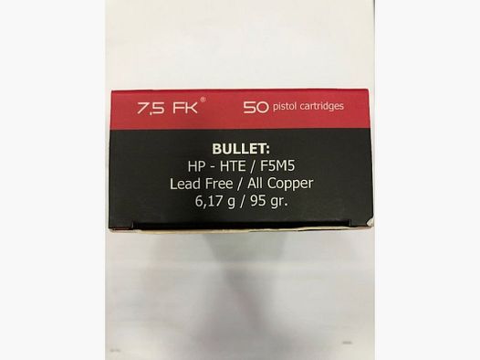 FKBRNO CARICHE 7,5 FK 95 GR HTE