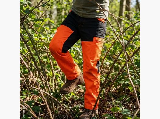 Pantalon enfant Treeland orange kaki renforcé nano-ripstop
