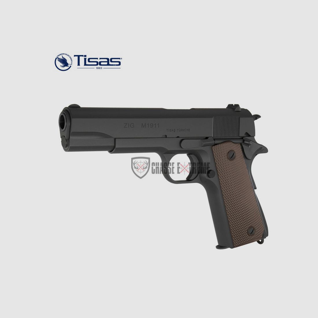Pistole TISAS Zig M 1911 A1 Schwarz 5" Parkettierung, Bild 2 von 4