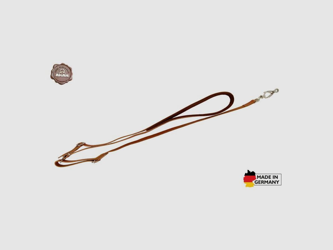 AKAH Umhängeleine aus Fahlleder mit Yak-Polster