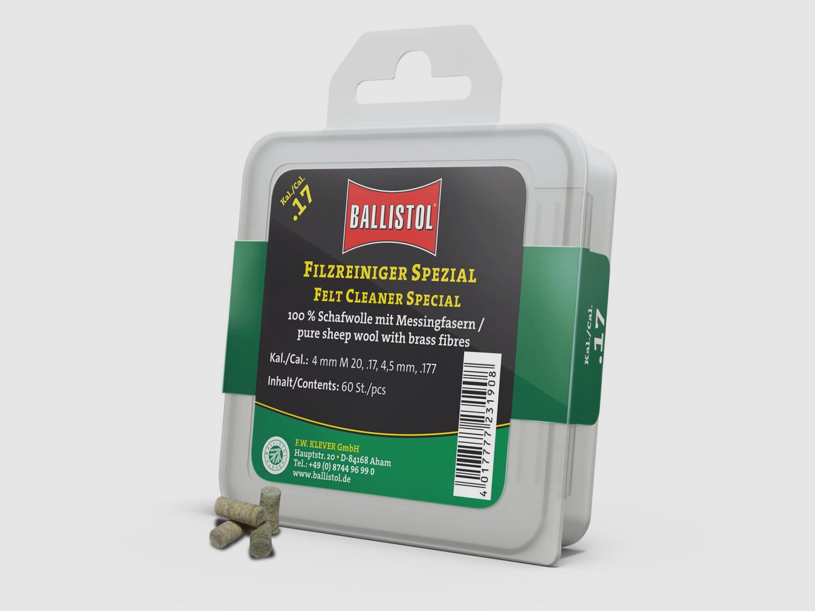 Ballistol Limpiador de Fieltro Especial / 60 pcs. / Cal. .17