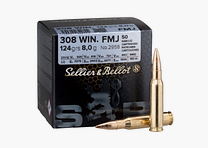 Sellier & Bellot 171318 .308 Win. FMJ 8.0g 124grs. 50 pieces