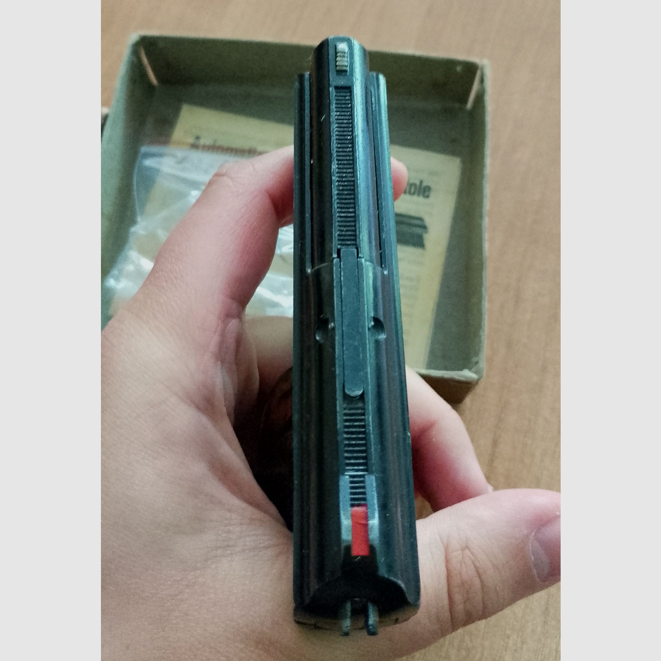 Erstes PTB! ME 8 Combat in 8 mm Knall im PTB 176 mit Verpackung!