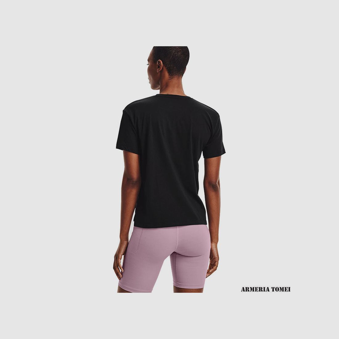 UNDER ARMOUR – WOMEN – LIVE POCKET MESH GRAPHIC SS Black / White – 001, image 4 of 4