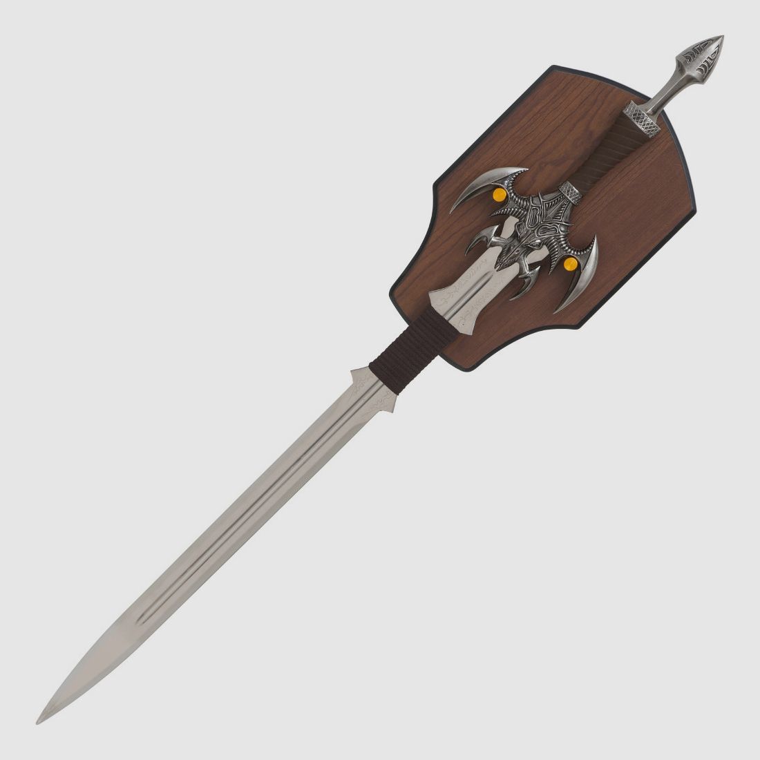 Fantasy Schwert mit geformtem Drachenschädel