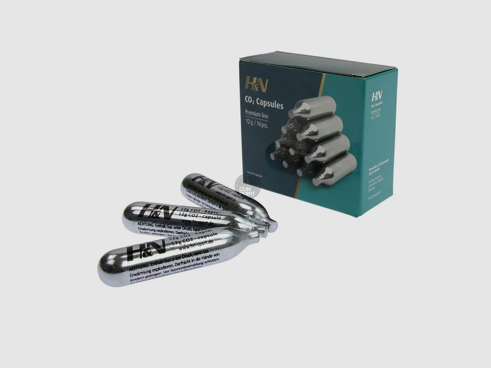H&N CO2 capsules 12g - pack of 10
