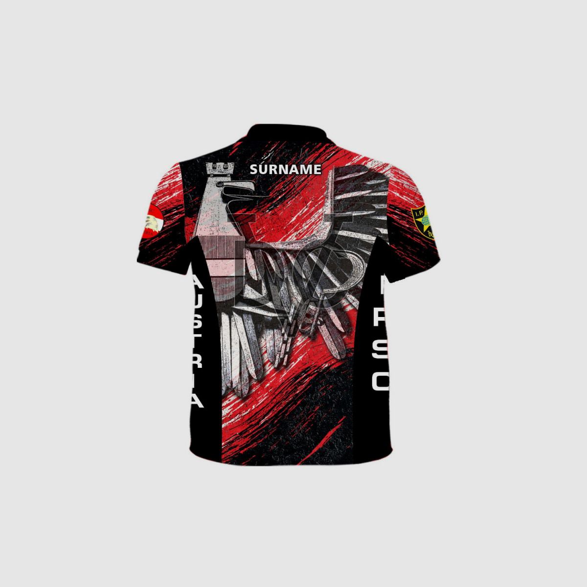 DED IPSC Österreich T-Shirt, Größe: XXL, Benutzerdefinierter Name: Kein Name, Kleidungstyp: Kinder, Bild 2 von 3