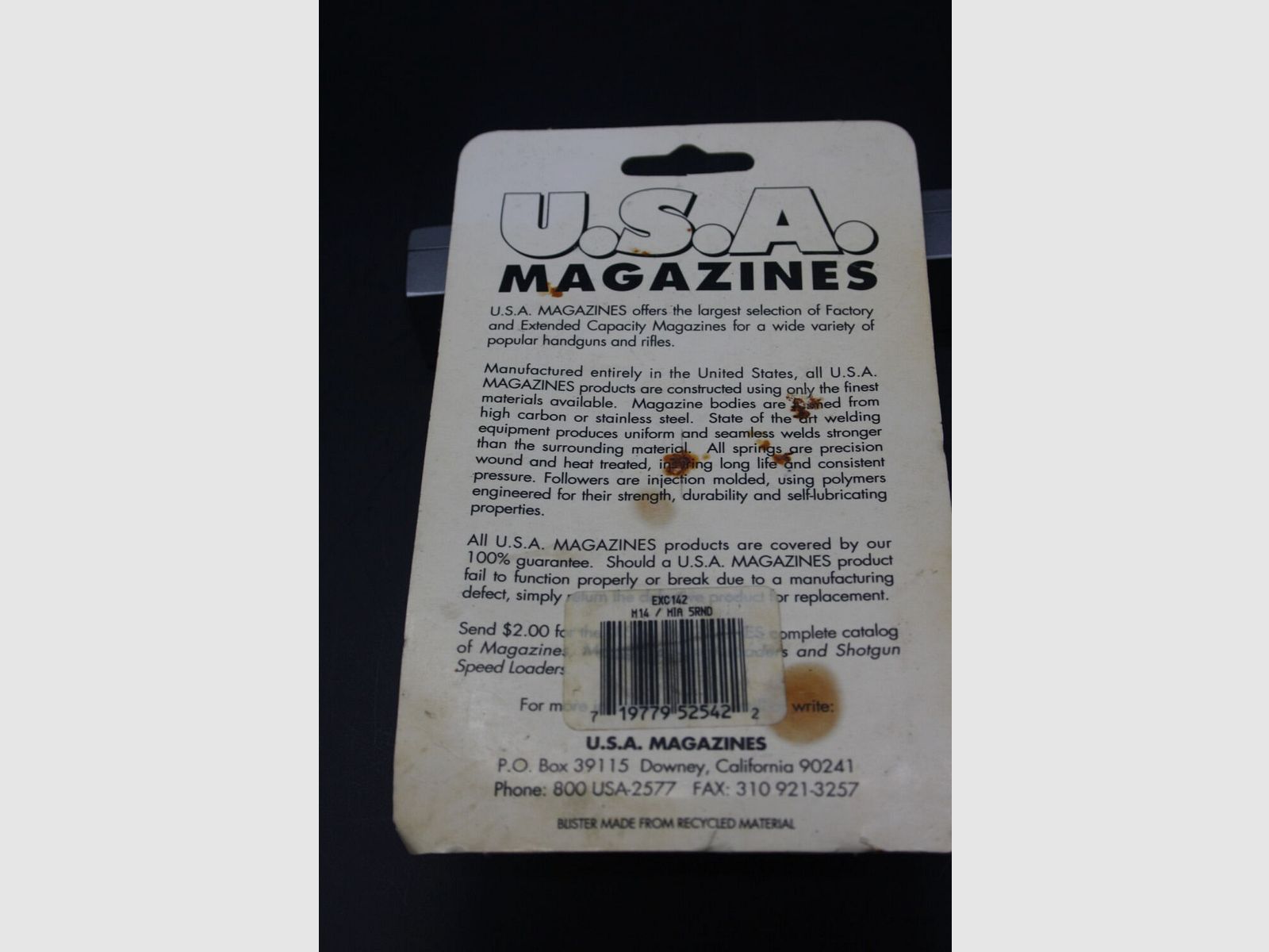 Replacement magazine M14 5 rounds caliber .308 Win FREE SHIPPING M14