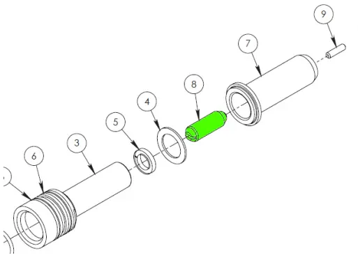 Z-RAM POWER-PIN AND STEEL SCREW (+14 JOULE) TCP FSC T8.1 T9.1 VKS (FOR LONG BARRELS)