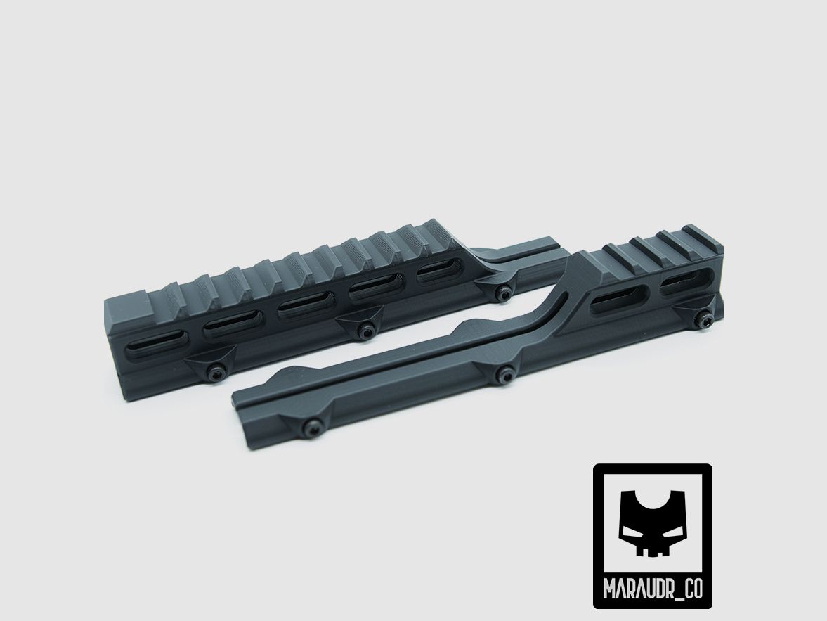 MCO 2x 160mm Riser Rail Set for AGP-9, SSR-9 and others (Gray)