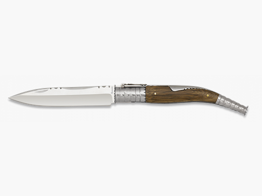 Couteau pliant classique Albainox en bois zébré. 13,2 cm