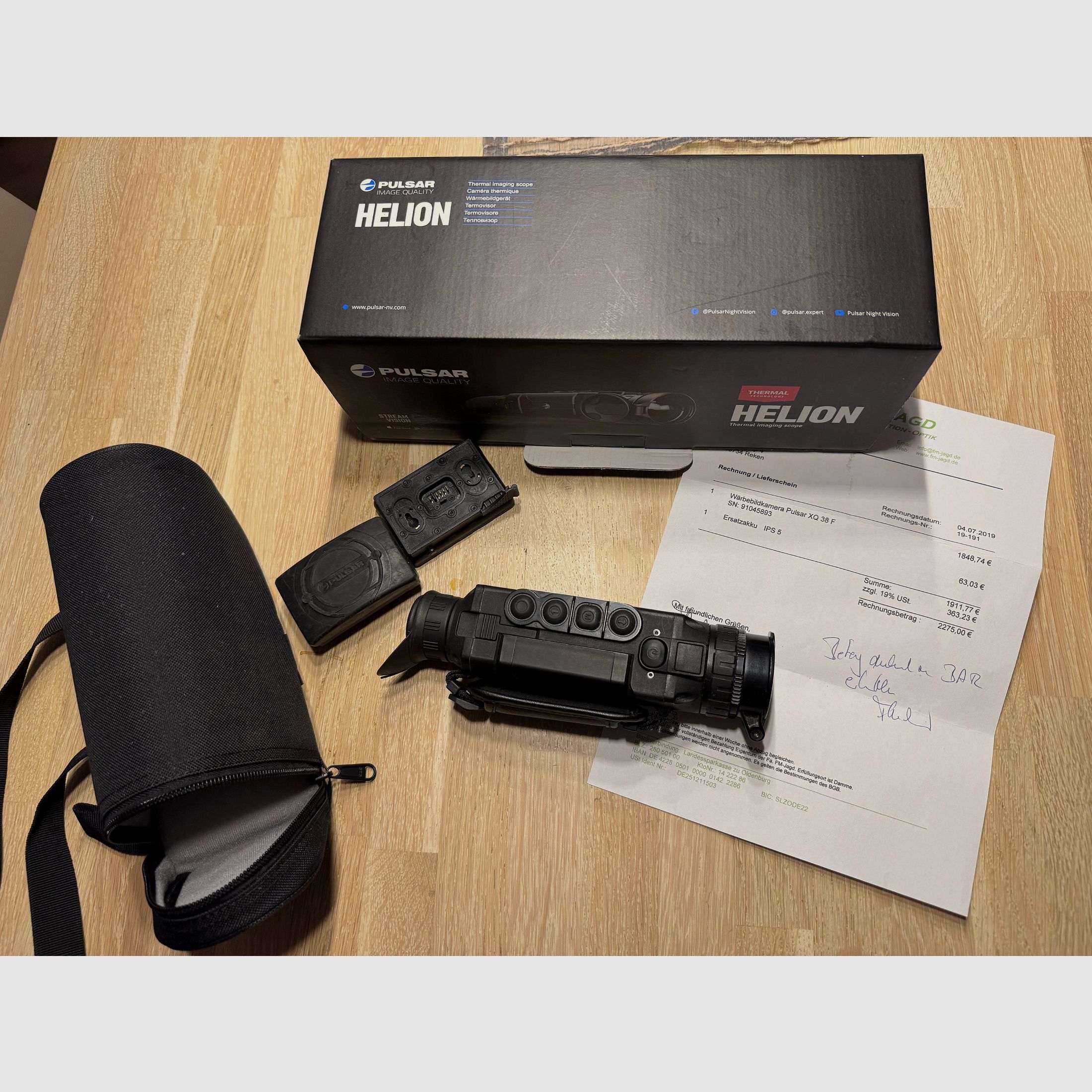 Pulsar thermal imaging camera Helion XP 38 F