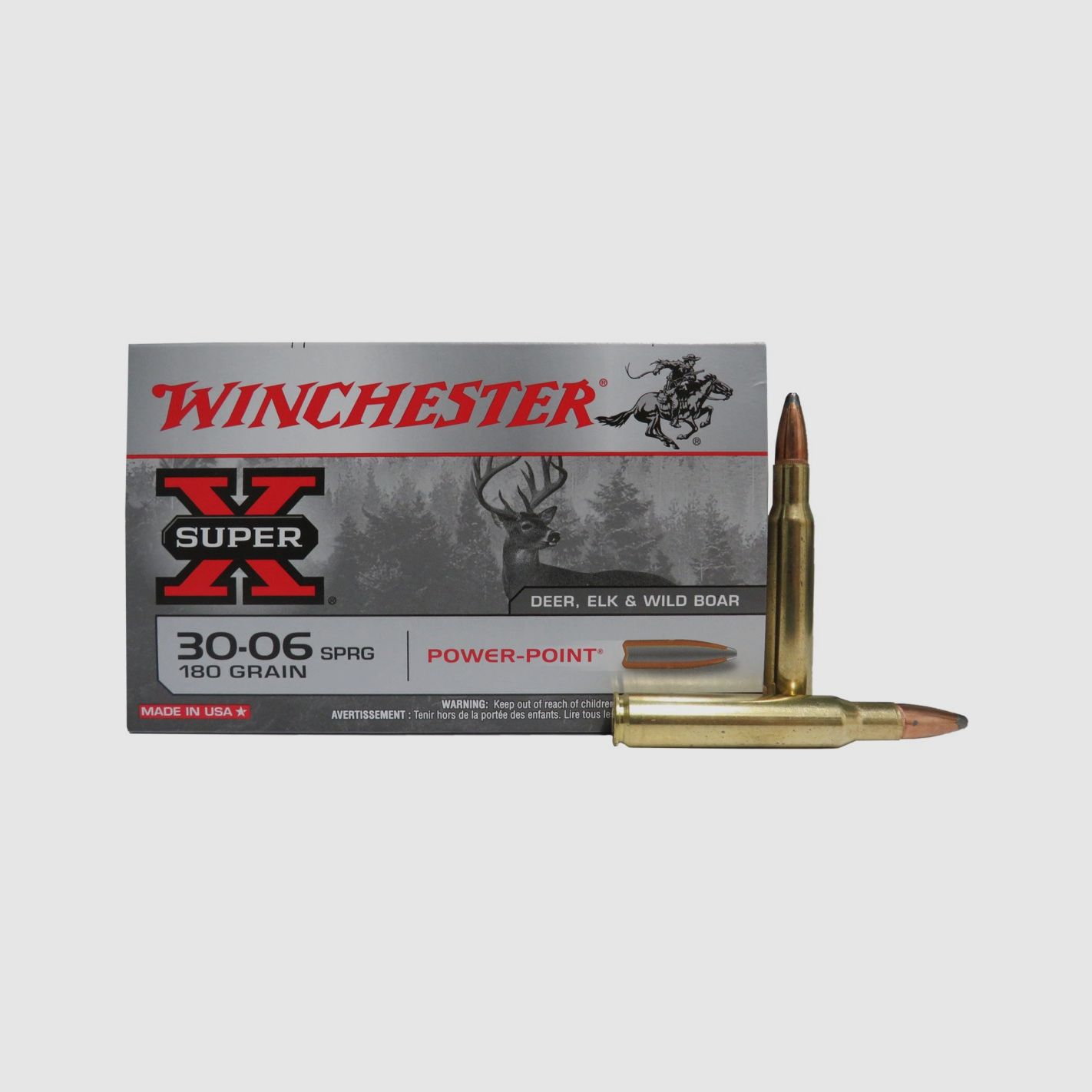 Cartuchos Winchester cal. 30-06 SPRG Power Point 180 gr, imagen 1 de 5