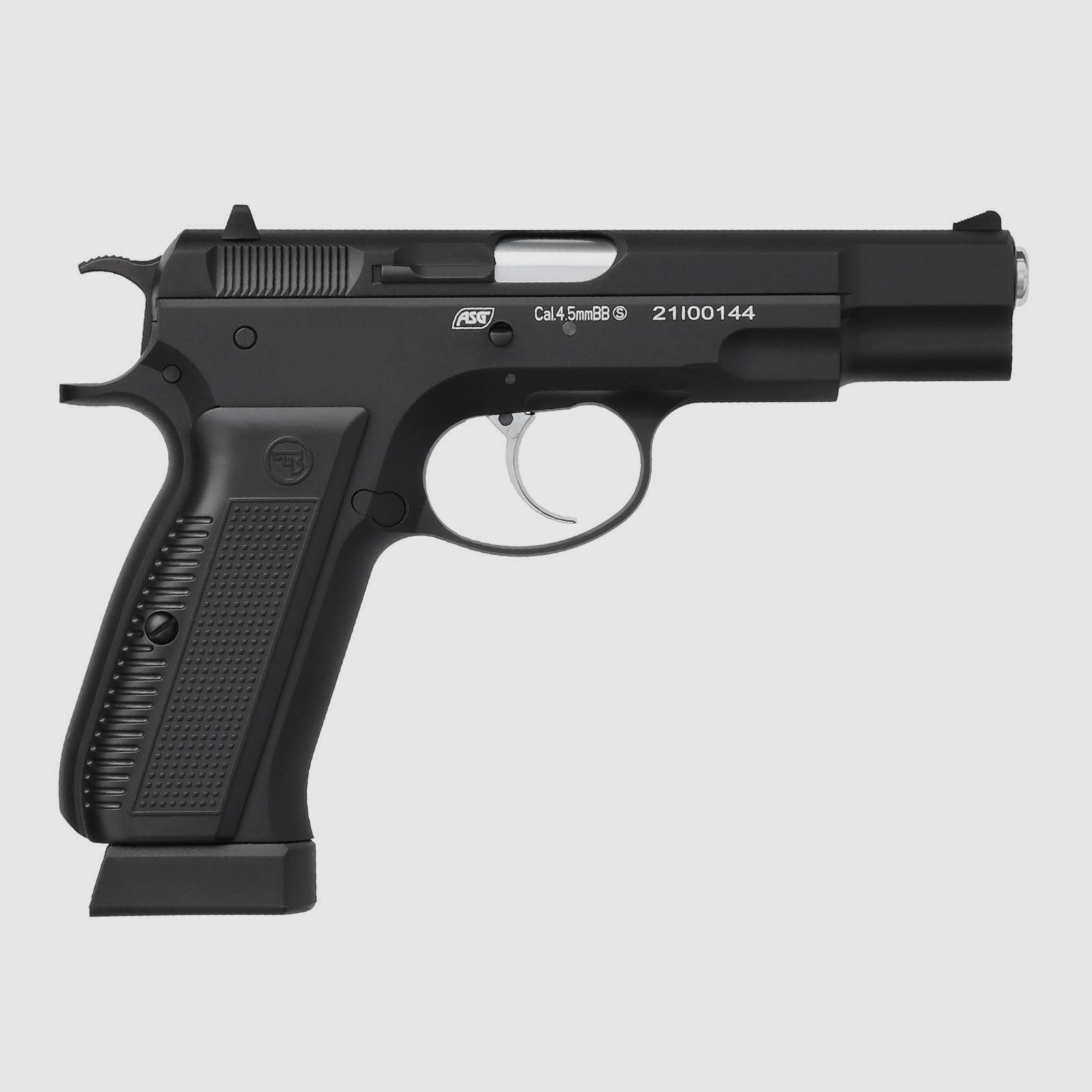 Luftpistolenset CZ 75 4,5 mm Stahl BB Co2-Pistole Vollmetall Blow Back (P18) + 10 Co2-Kapseln Umarex + 1500 Stahl BB's Umarex