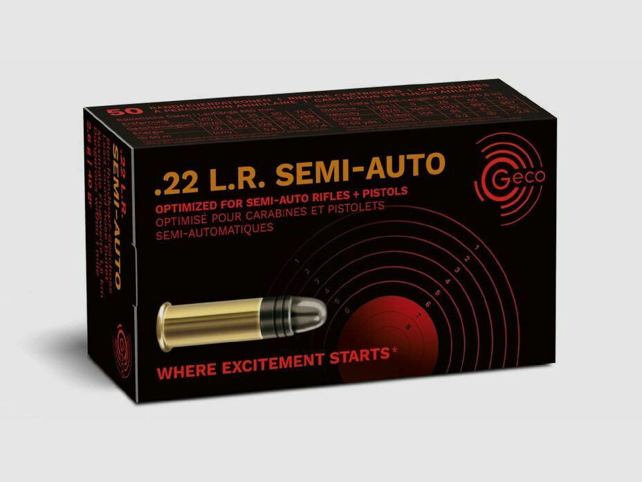 Geco Semi-Auto 2.6g/40grs à50 .22lr