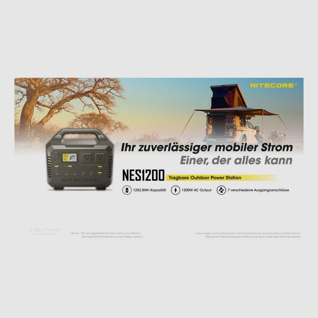 Stacja zasilania Nitecore NES1200 Zasilanie domowe Power Bank