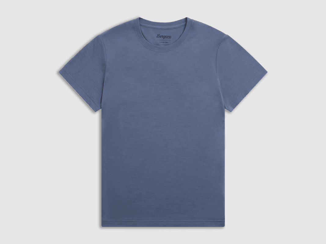 Bergans Merino Light Tee Dames Granite Blue XL