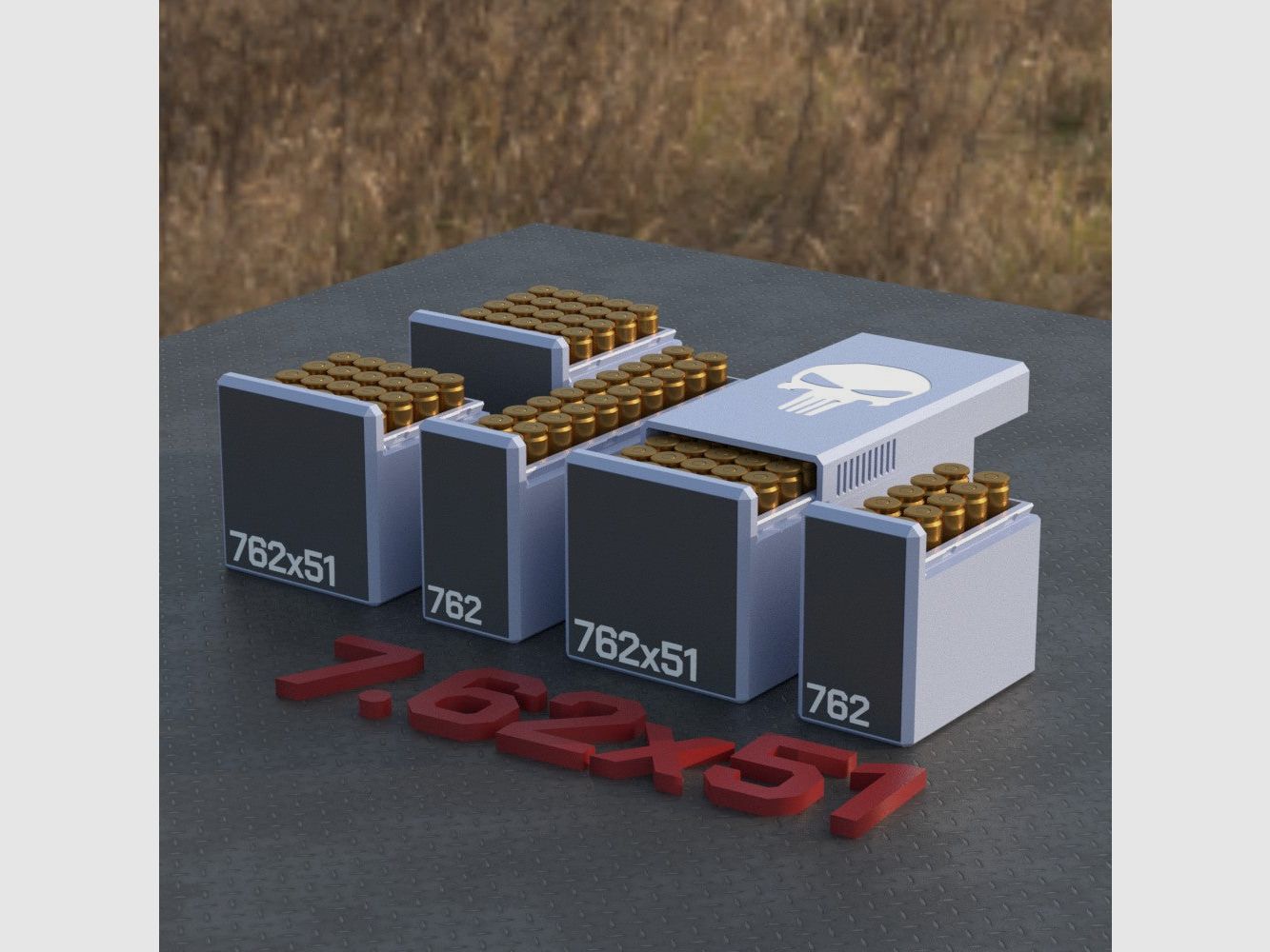 Filamelt Munitionsbox / Ammo 7.62x51 NATO – Patronenbox für 50 Schuss, Made in Germany