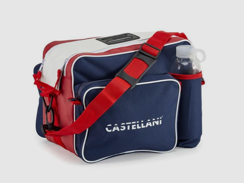 Castellani shooting bag 3 Pocket Bag - White/Red/Navy (238), image 3 of 3