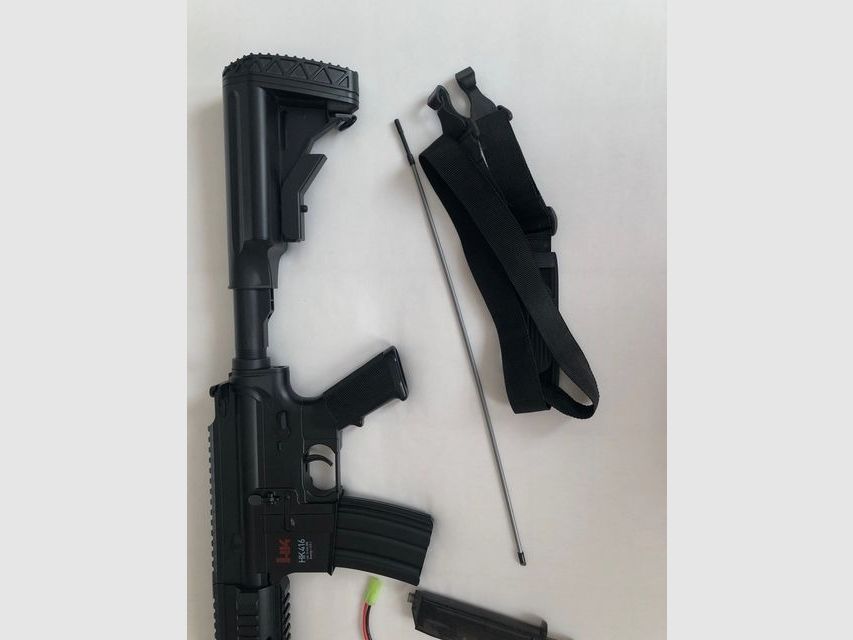 Heckler & Koch HK416C karabin softair 6mm automatyczny w pełni, w tym 2 x akumulator + oryginalne opakowanie + kulki 6mm