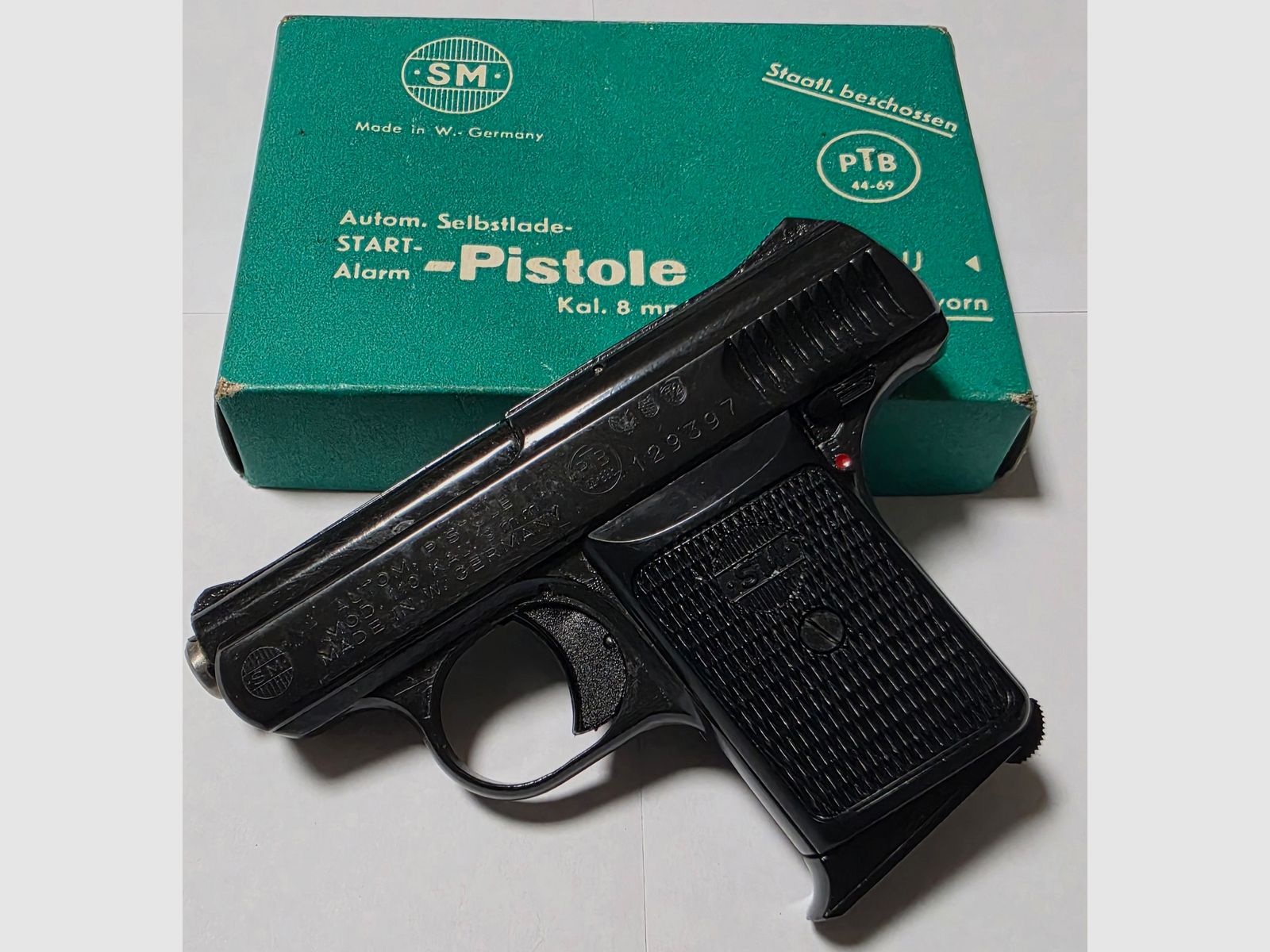 Selten SM MOD 110 PTB 44-69b pistola de bolsillo 8mm K de fogueo, imagen 2 de 3