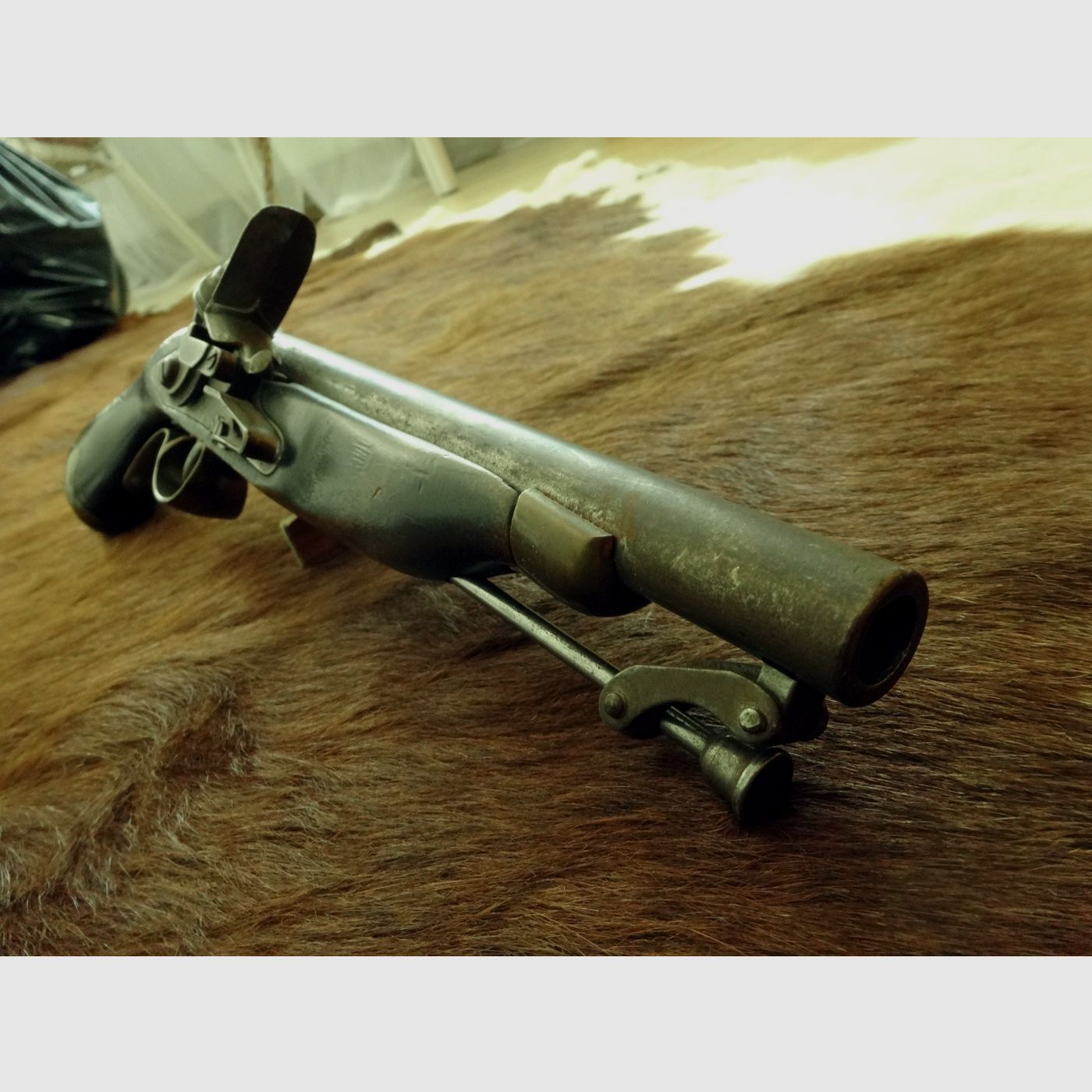 Antique flintlock pistol caliber .50