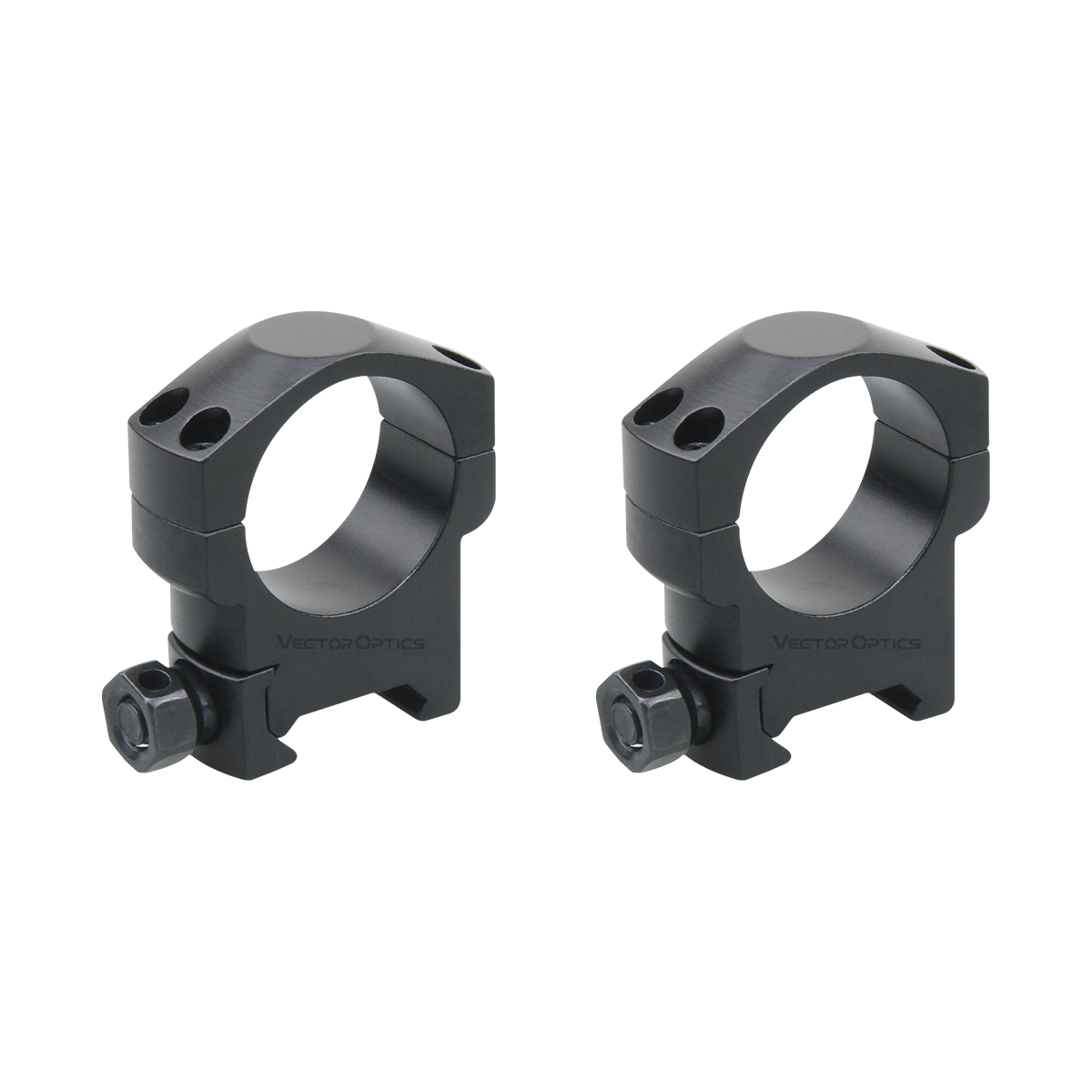 Ring set Vector 30 mm, 1", Weaver rail – half