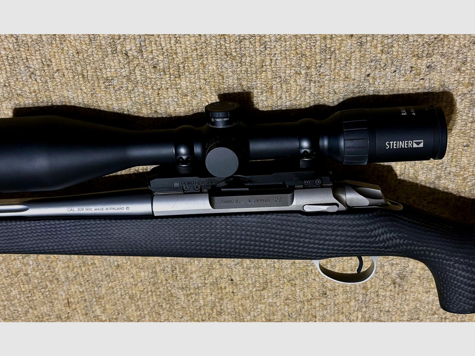 SAKO 85 Carbonlight M .308 Win Premium complete package | new SAKO carbon stock 2026 | Steiner Ranger 4 - 16 x 56 BC | Stalon XE108 suppressor | Dentler rail | 5100 € negotiable, image 5 of 19