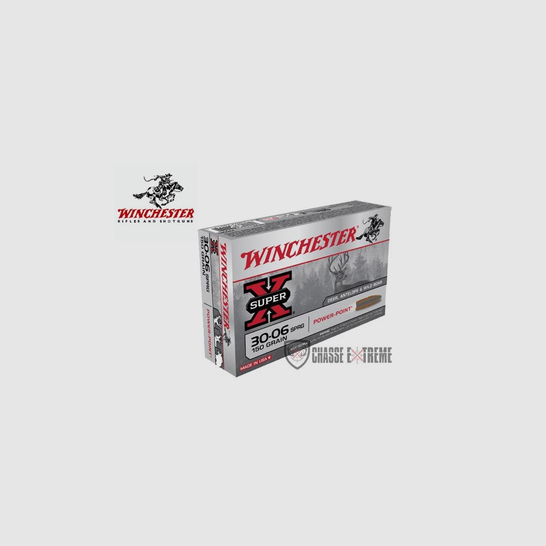20 Munitions WINCHESTER cal 30-06 150gr Power Point, image 1 sur 2