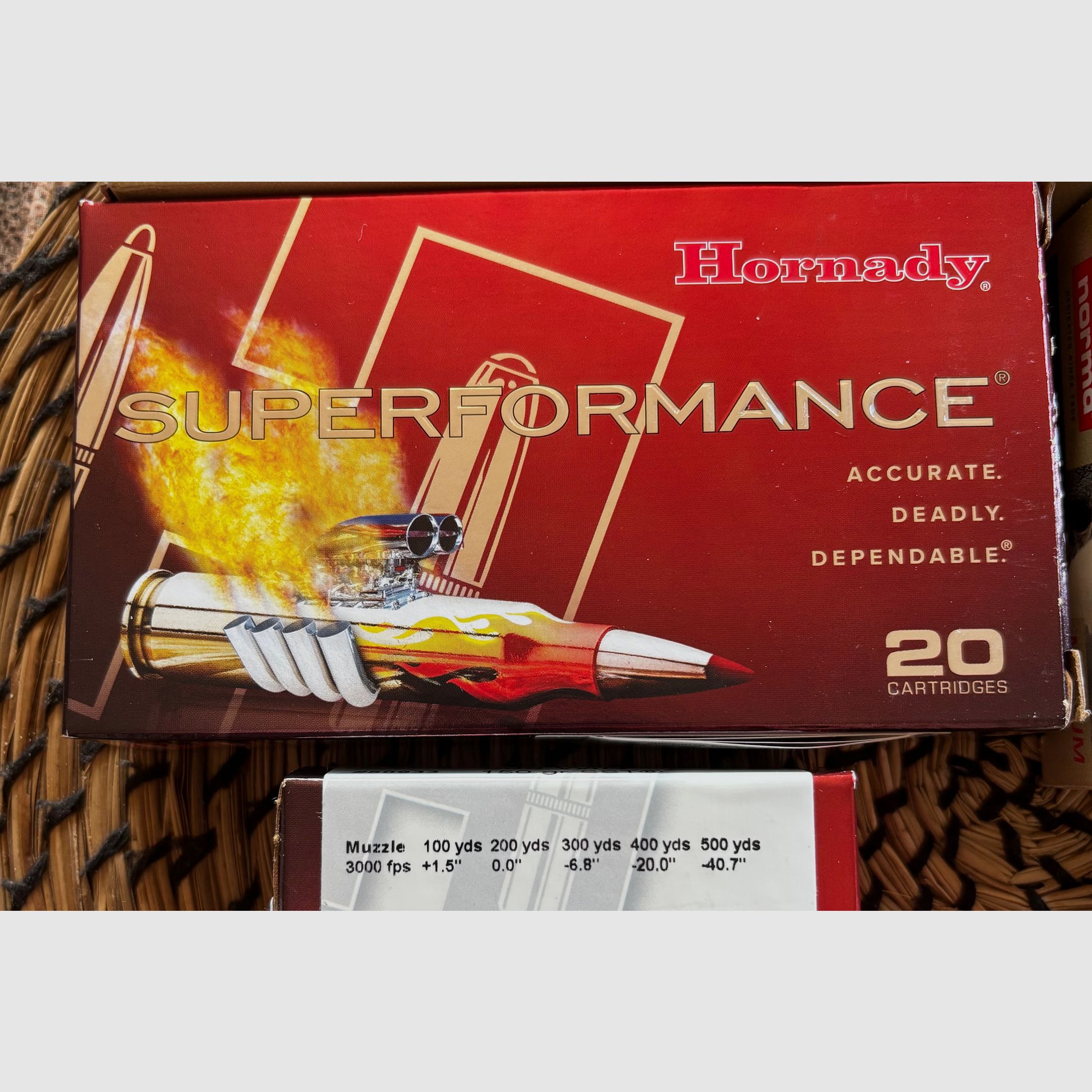 85 shots Norma Vulkan 11.7 g / 180 gr 36 shots Hornady SST 150 gr caliber .308 nice overall package TOP!