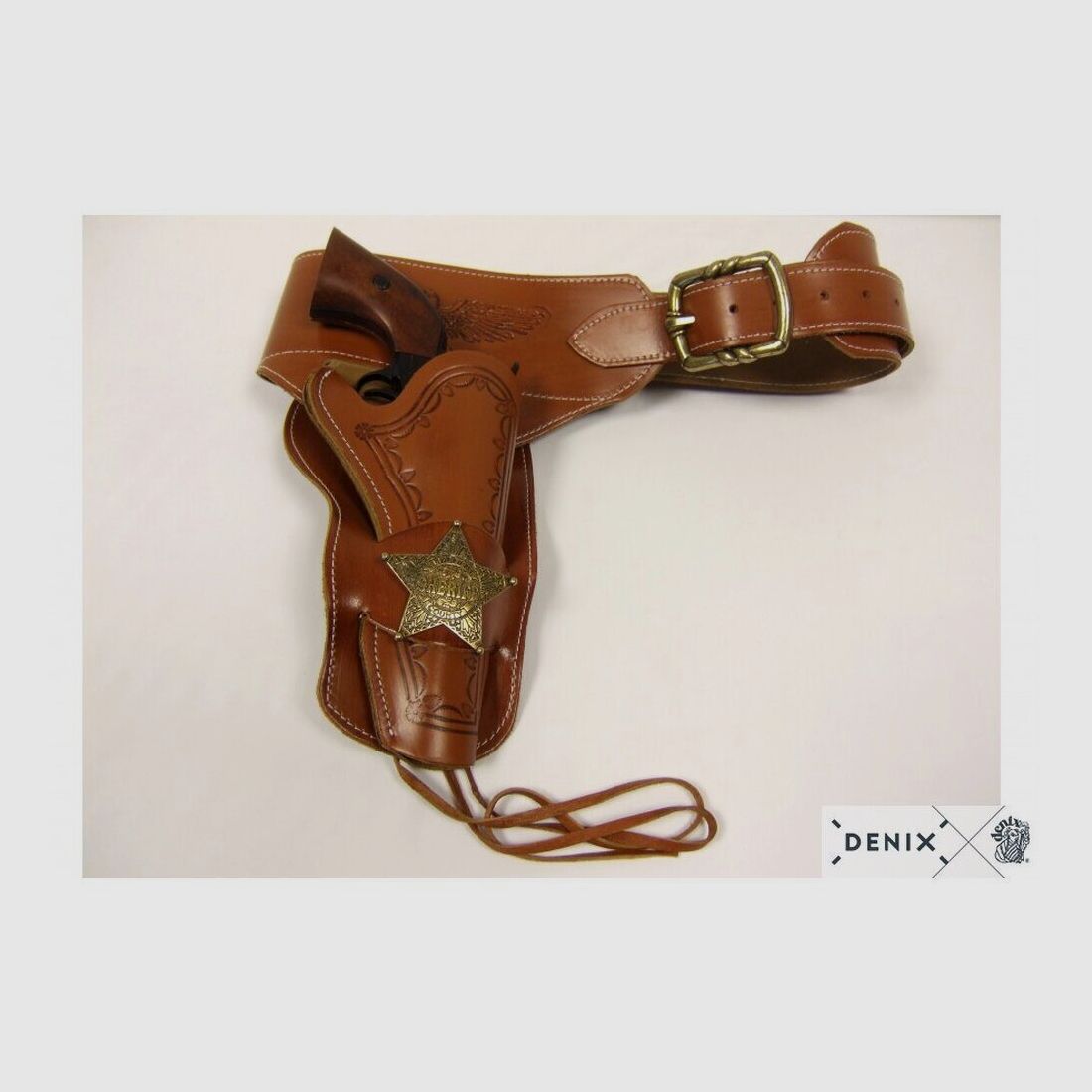 Ceinturon avec un holster sherif pour revolver Western Ceinturon 1 revolver, image 3 sur 9