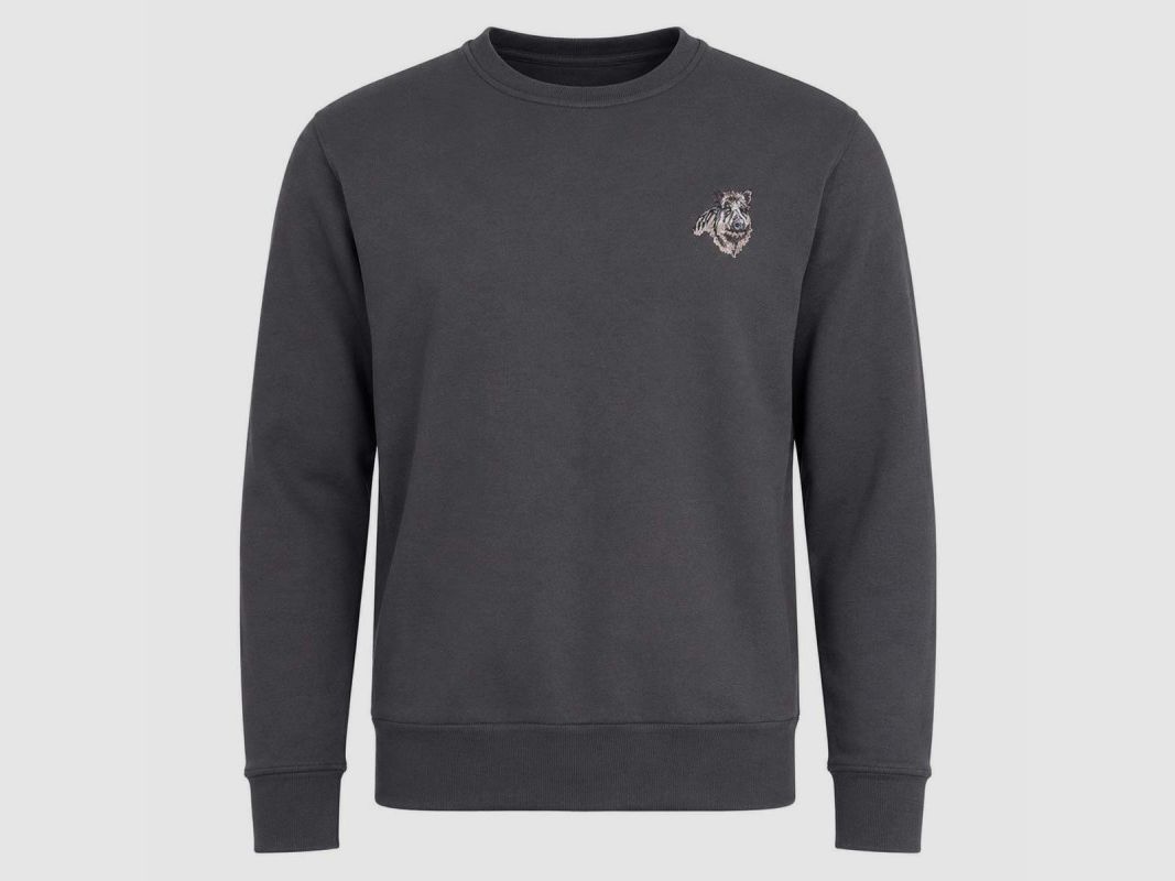 Bestickter Wildschweinsweatshirt grün - Jagd & Outdoor, Bild 5 von 7