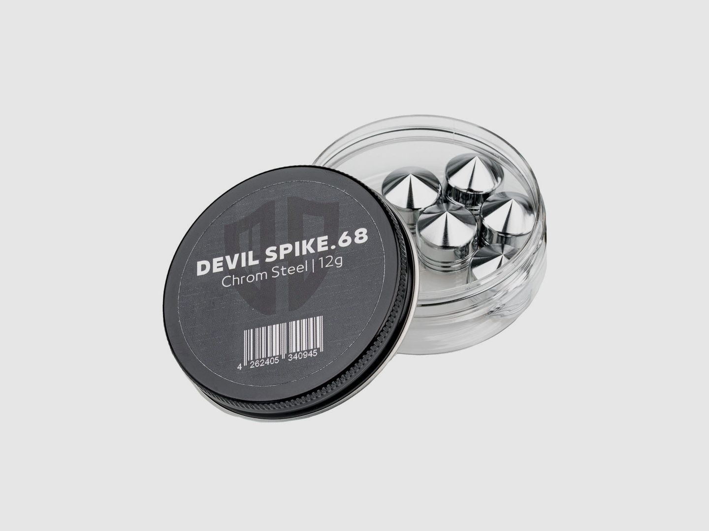 10x DEVIL SPIKE.68 | Stahl verchromt | Cal.68 | 12g | ⌀ 17,3mm - HDR68 | Valken Milsig | FSC | AEA Zeus Cal.68