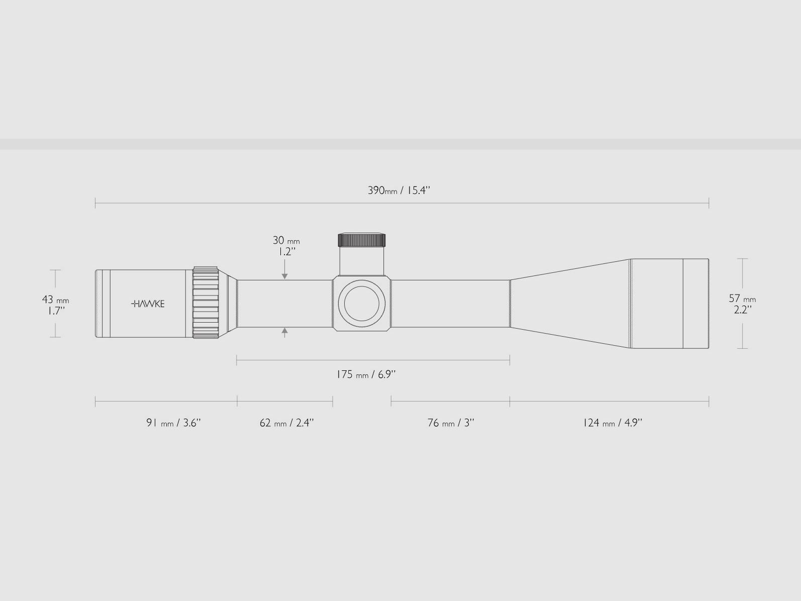 Hawke ZF Vantage 30 WA SF IR 6-24x50 SF, 30mm, Mil Dot, Bild 3 von 4