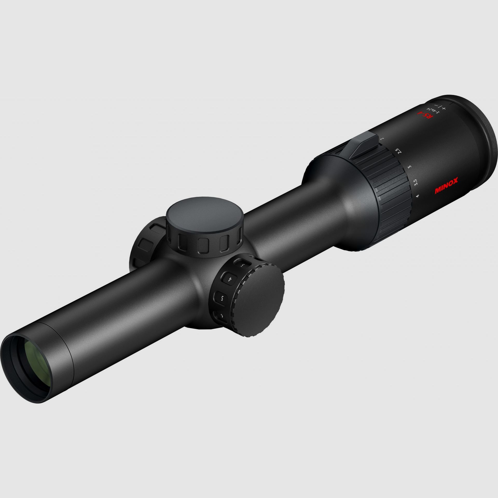 MINOX 80414732 luneta celownicza RS-4 1-4x24 z iluminacją 54 2 płaszczyzna obrazu RS4