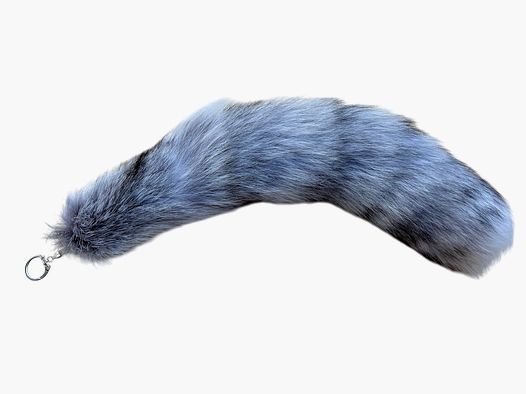 Real polar fox tail with keychain