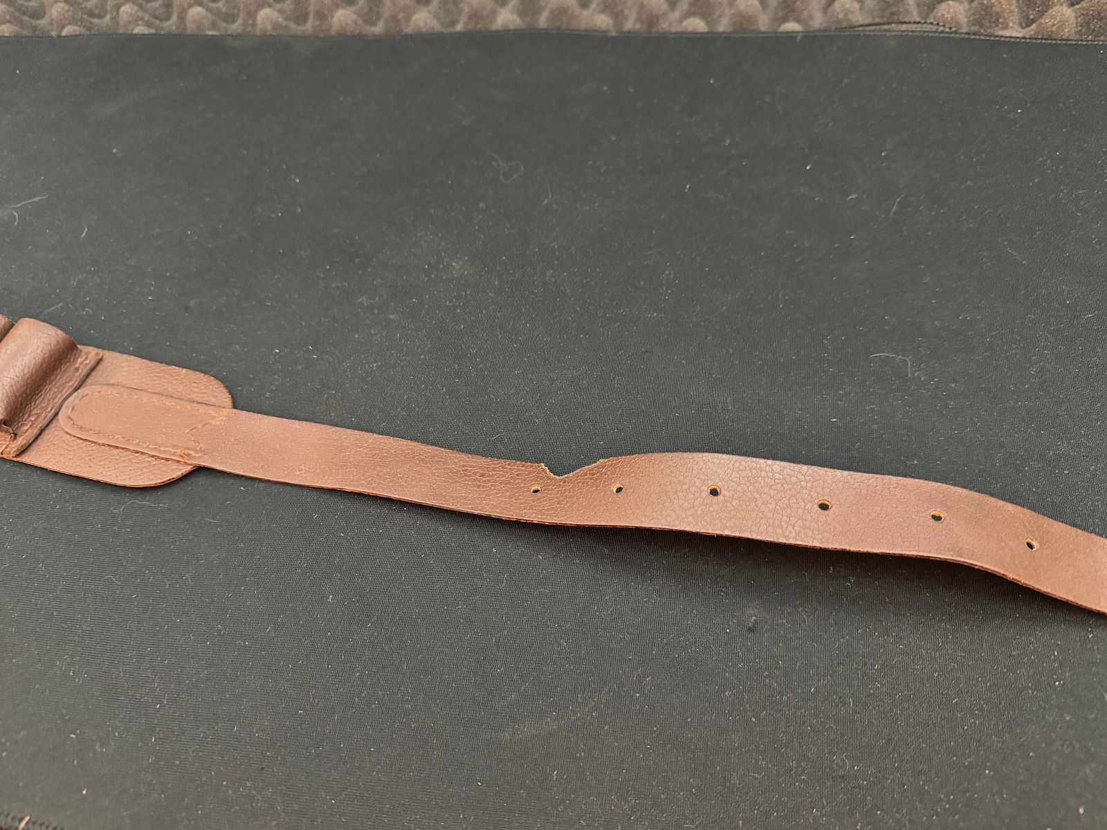 Munitionsgürtel, Schrotgürtel, 12er, Leder, braun, Platz für 20 Patronen