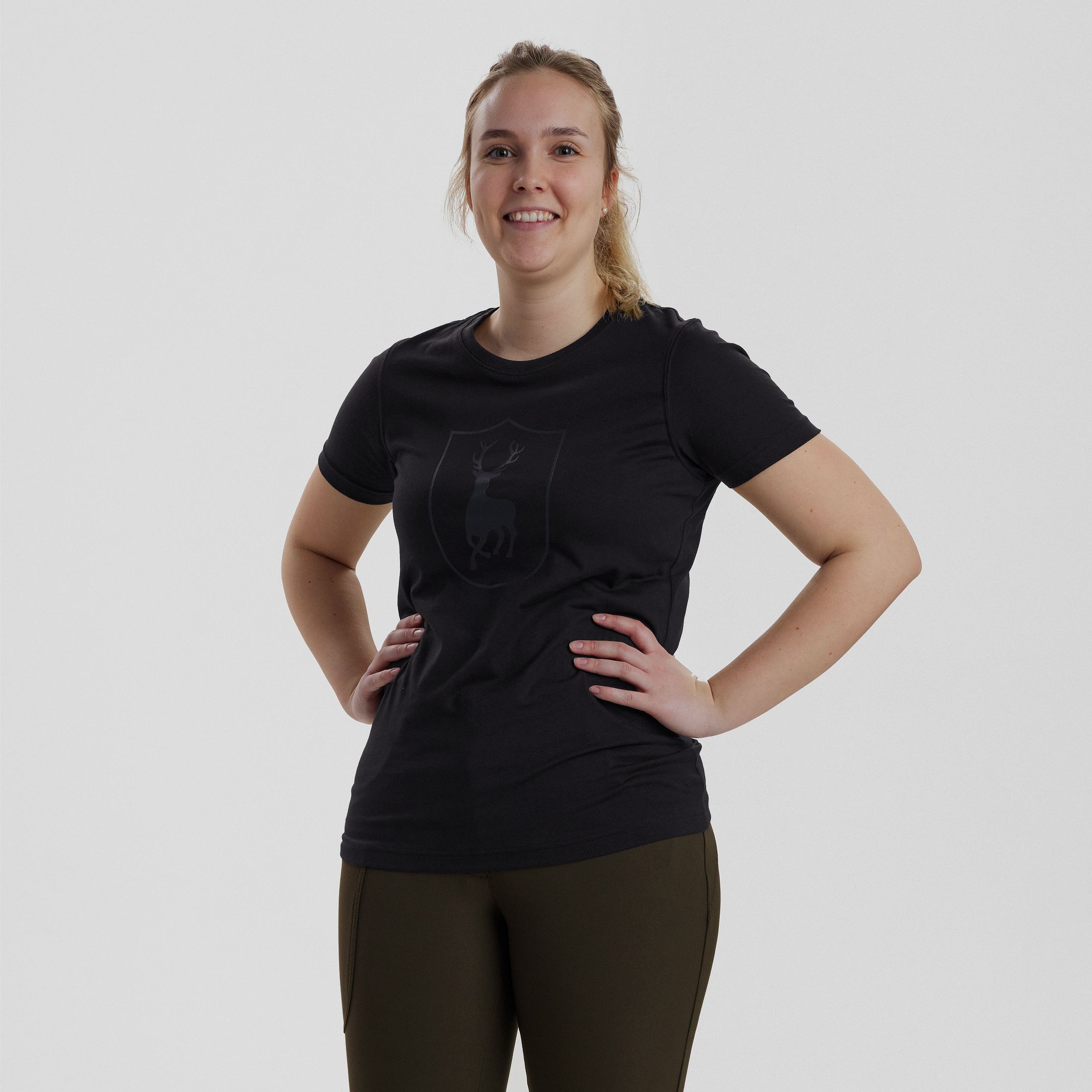 Lady Logo T-Shirt - Black - Women's Size: 40