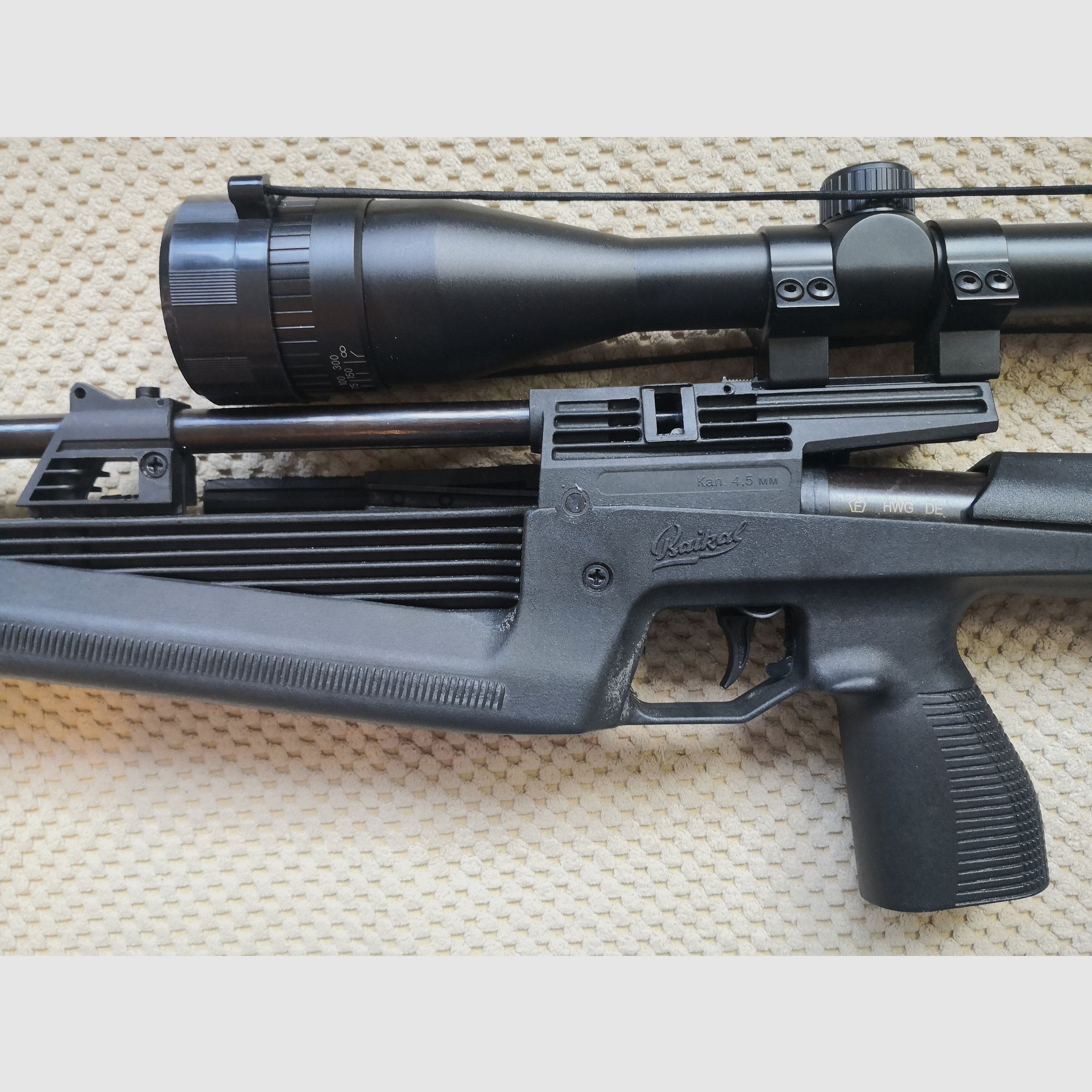 Air rifle Baikal MP61 + scope Walther ZF6x42 + gun case + 5 magazines 4.5mm/.177cal