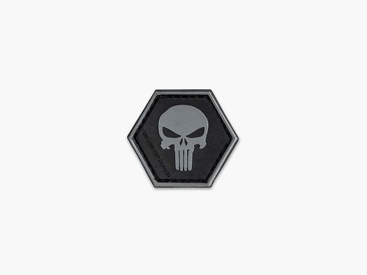 OPENLAND TACTICAL NERG – PATCH IN GOMMA HEXAGON SKULL PUNISHER | BLACK