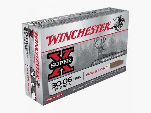 Winchester Super-X .30-06 Sprg. 165GR Pointed Soft Point 20 cartridges