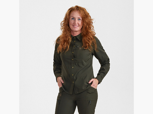 Lady Canopy Bluse - Forest Green – Kleidergröße Damen: 44