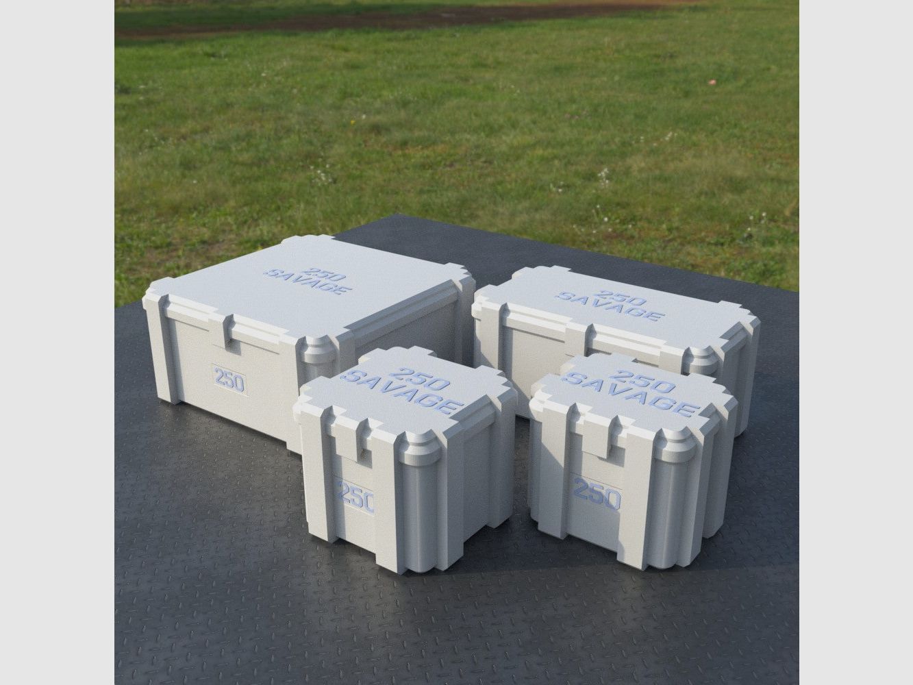 Filamelt Munitionsbox / Ammo Box .250 Savage – Patronenbox ‘Klappdeckel’ – 20 / 25 / 50 / 100 Runden