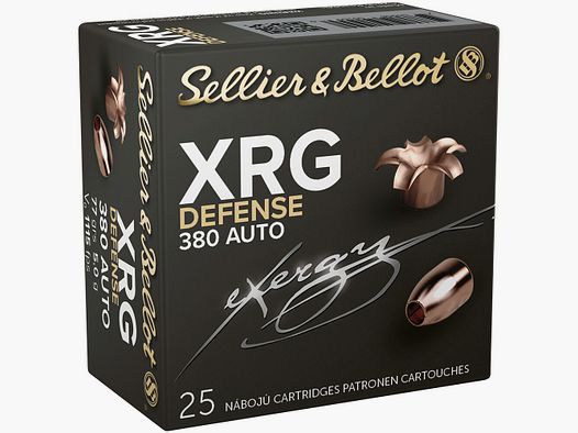 Sellier & Bellot 9mm Browning Short XRG Defense 5.0g/77grs.