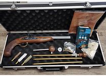 Davide Pedersoli Komplett Set Vorderlader Pistole Continental Target Kaliber.45