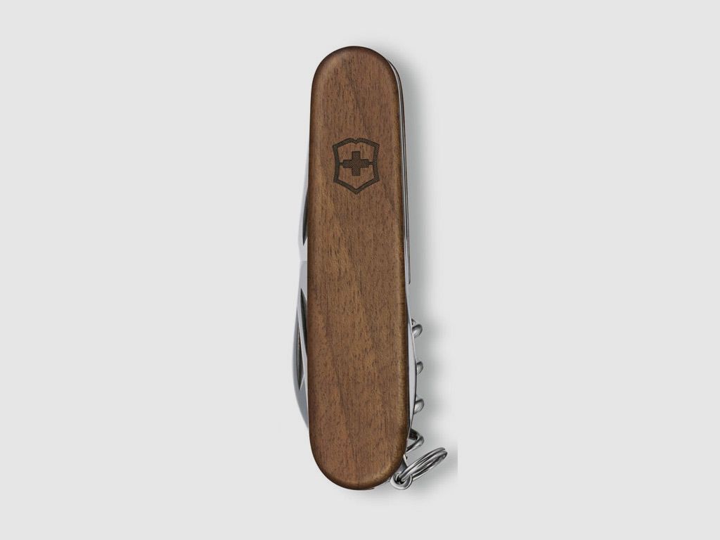 Multitools Victorinox Schweizer Taschemesser Huntsmann Wood  LĂ¤nge 9,1 cm Nussbaumholz 13 Funktionen (P18)