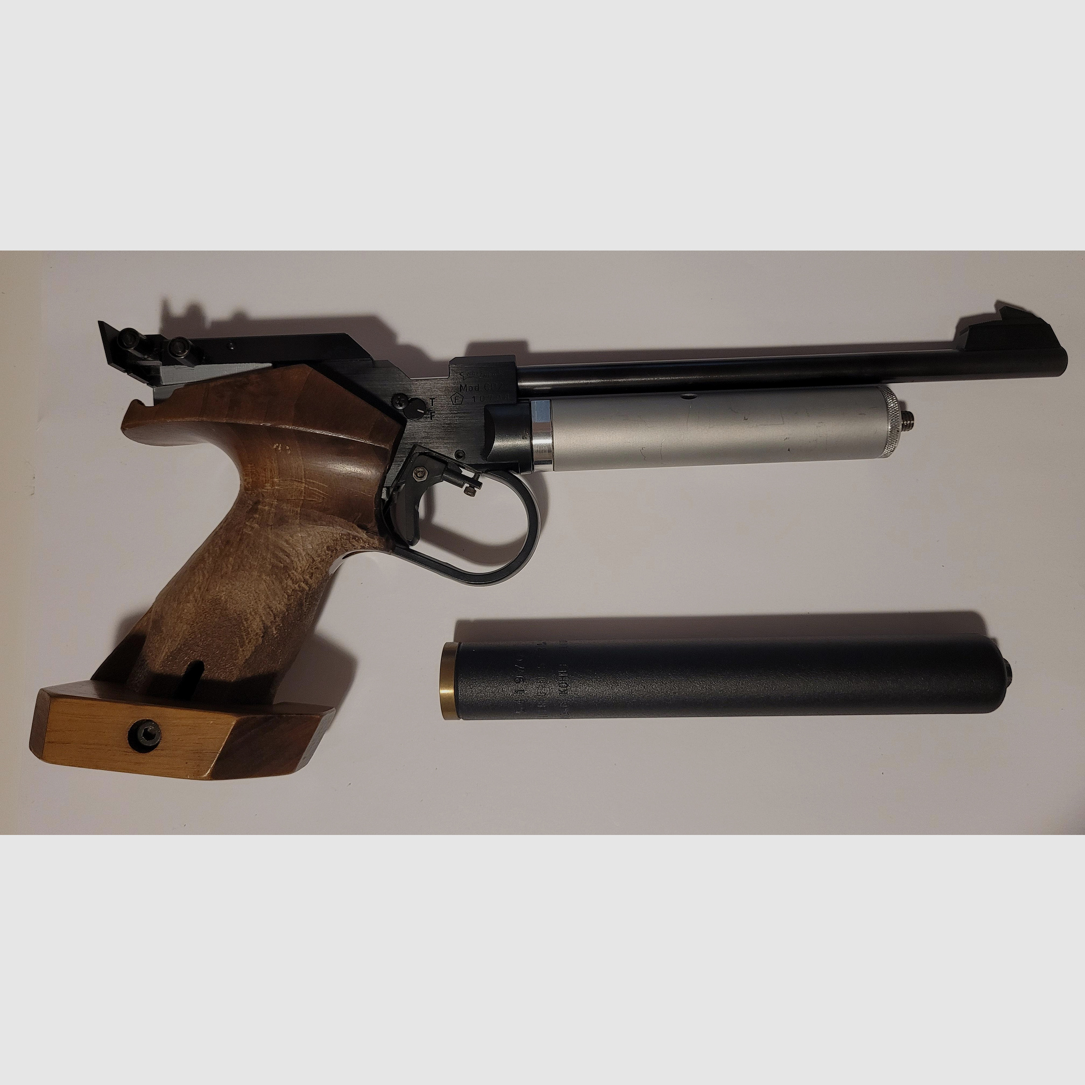 Walther CP 2 Matchpistoe mit Umbau auf 12 g CO2 Kapseln und frischem Service